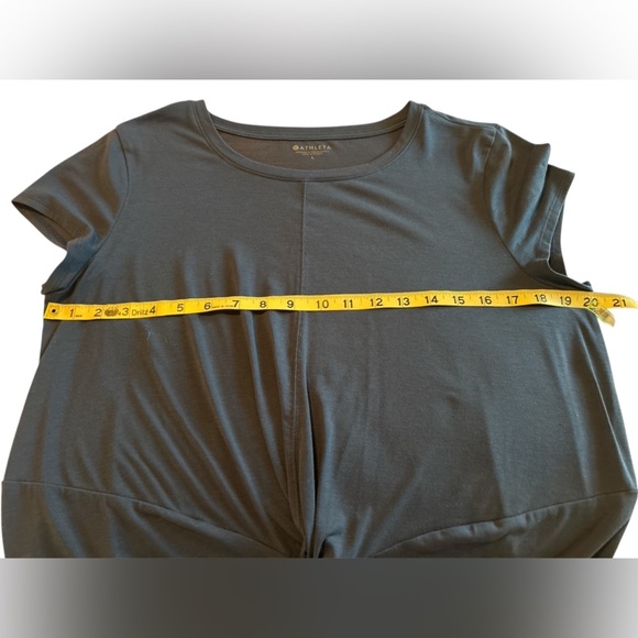 Athleta Blue Relaxed Tie Front Short Sleeve Tee - Picture 5 of 6